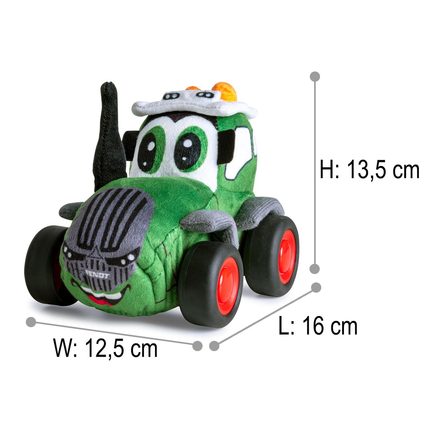 JAMARA 410200 Fendt RC pluszowy traktor 2,4 GHz z dźwiękiem, zdalnie sterowany, zabawka dla niemowląt, traktor toys plush od 24 miesięcy, pomysł na prezent dla dzieci, sterowanie obrotowe, zdejmowana