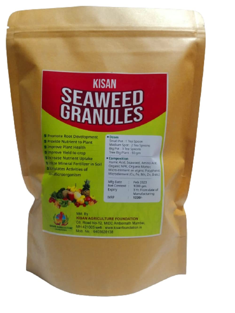 Seaweed Extract Boll Fer. For All Plant (3 kg) | Natural Organic Water Soluble Fer. | Fertilizer For Plant, Home Garden, Growth Enhancer, Soil Conditioner, Improve Root System.-image-48