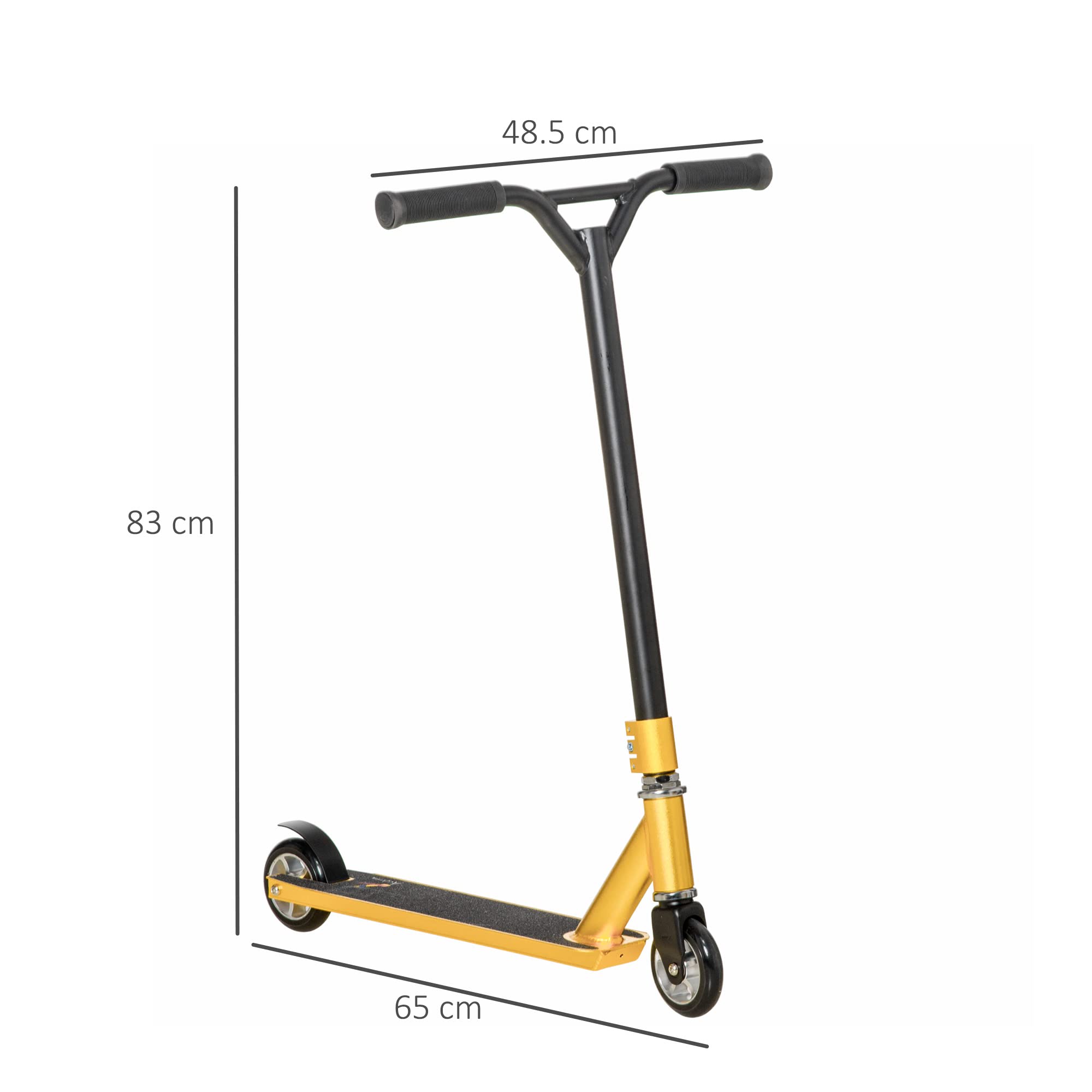 HOMCOM Stunt Scooter, 360° Entry Level Tricks Scooter w/Lightweight Aluminium Deck and ABEC 7 Bearing, For Age 14+ Beginners
