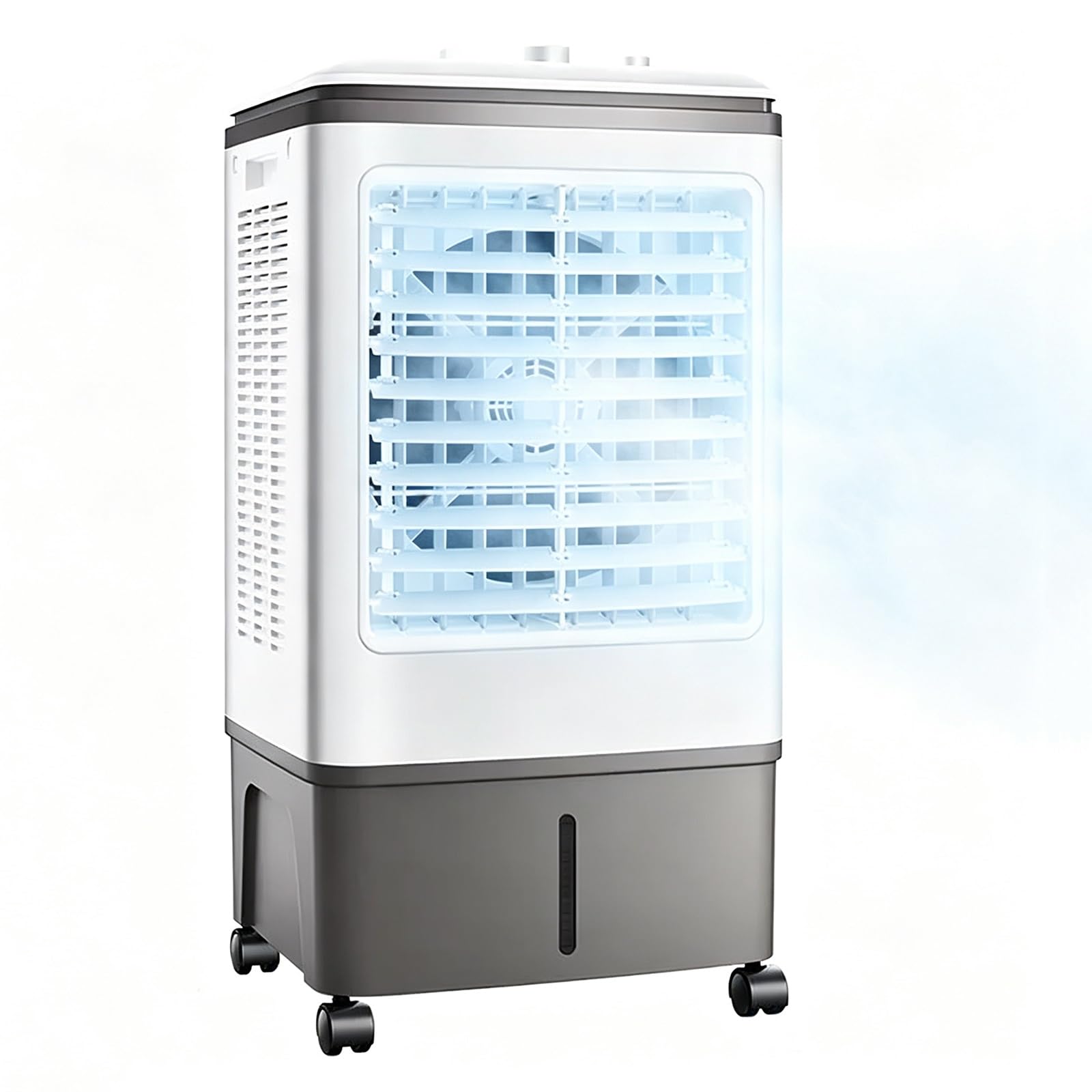 17L Commercial Evaporative Air Cooler, 3 Speed Portable Swamp Cooler, Air Cooling Fan with 2 Ice Packs, Mechanical Controls, Water Level Window, for Home Commercial Industrial
