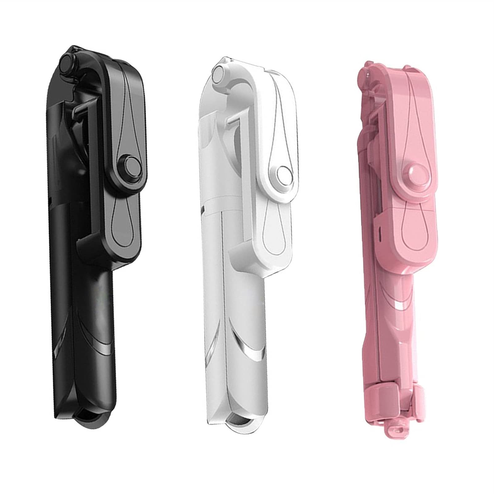 SCRUBY Il bastone per selfie per smartphone è adatto per iPhone, pieghevole, monopiede portatile, con telecomando, mini treppiede espandibile (rosa)