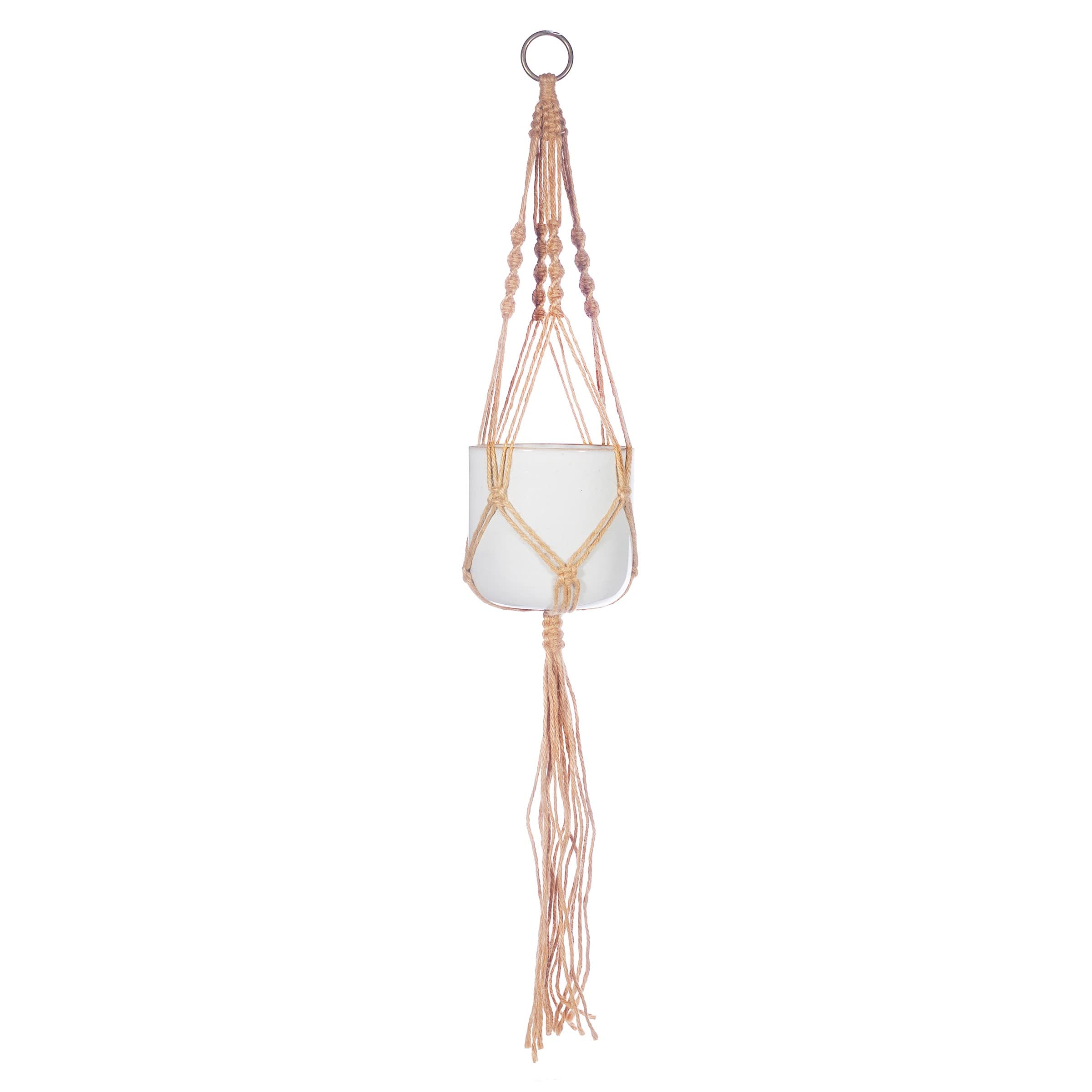 Sass & Belle Macrame Plant Hanger White Large