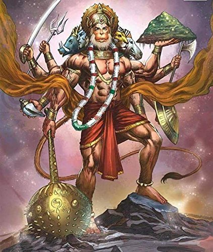 Samriddhi Panchmukhi Hanuman Ji Wall Print | Posters for Room | Poster Digital Printing | Home, Office and Temple Décor