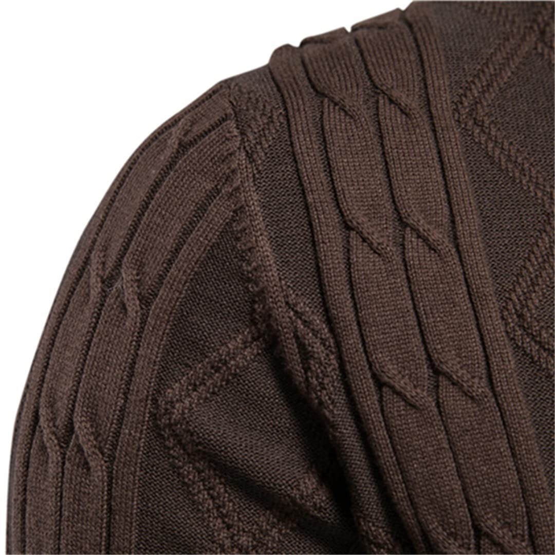 Vogrtcc Cárdigans de algodón casual en línea botón de color sólido chaqueta de punto de negocios suéter de moda abrigo de invierno