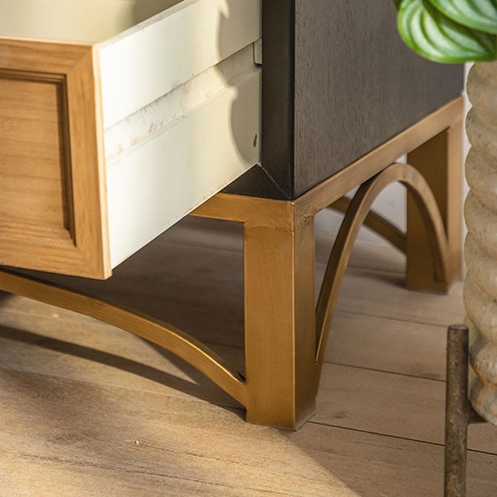 Kaffeebarschrank Retro-Eingangsschrank, Gewölbter Arbeitszimmerschrank, Hotel-Weinschrank, Mehrschichtiger Lagerschrank Buffetschrank mit Stauraum(B,M:80CMX40CMX161CM)