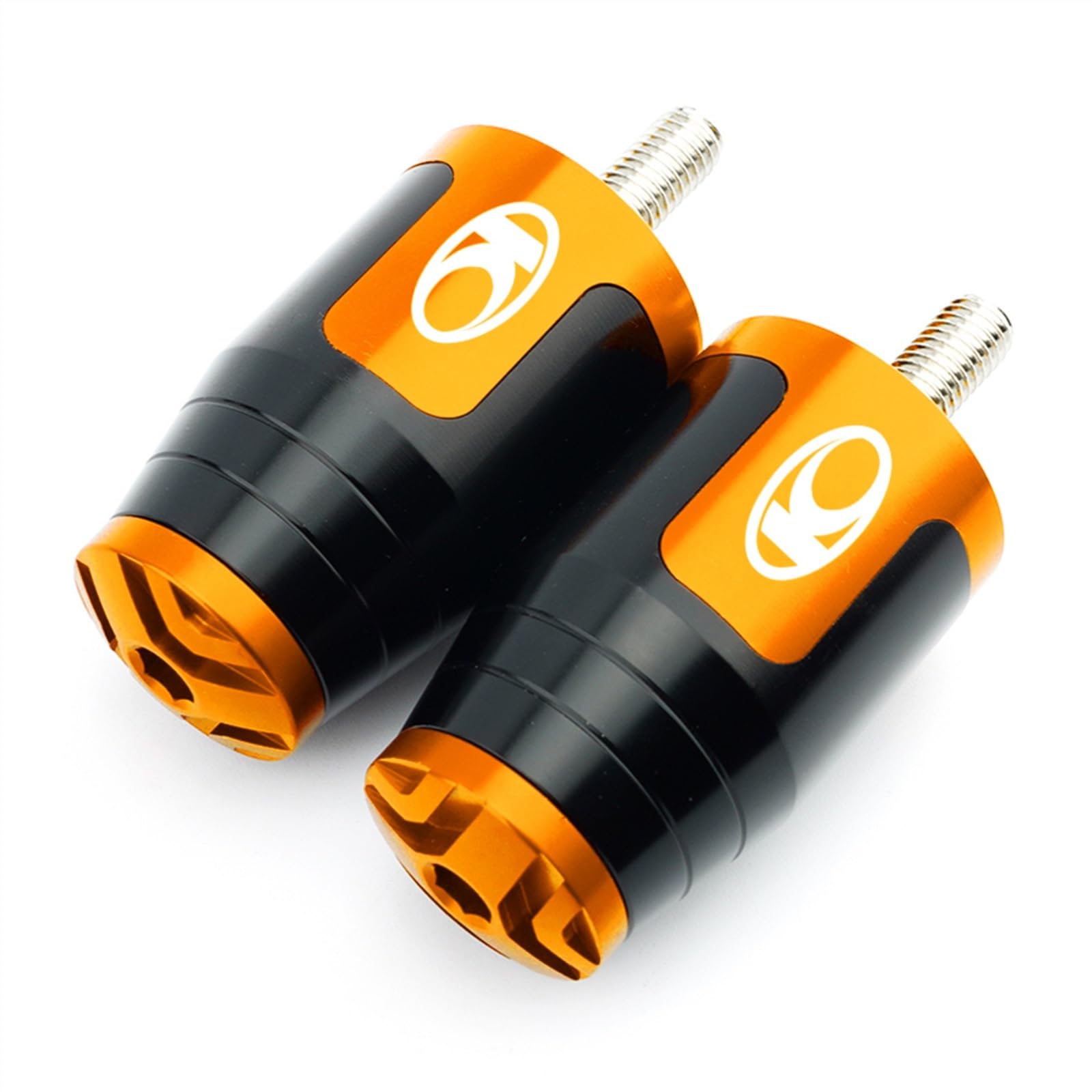 Contrapesos Manillar Moto Empuñaduras para Manillar de Motocicleta(Orange)