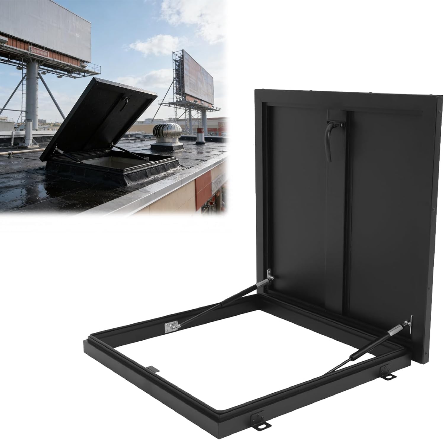 Galvanized Steel Roof Access Hatch - Durable Security Door for Safe Roof Entry, Weatherproof, Easy Installation, Ideal for Commercial & Residential Use