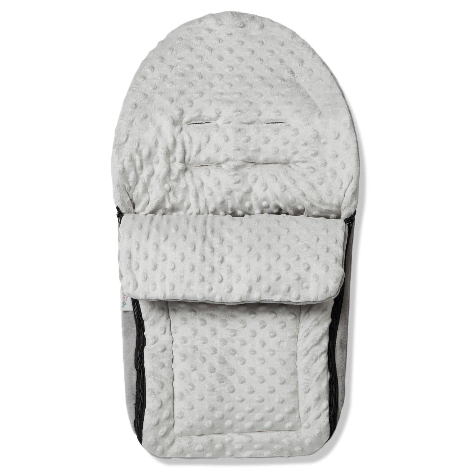 For Your Little One Universal Dimple Car Seat Footmuff/Cosy toes - Fits All 3 And 5 Point Harnesses - Grey