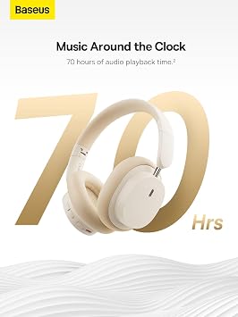 Baseus D05 Bluetooth Headphone- Kremsi Beyaz