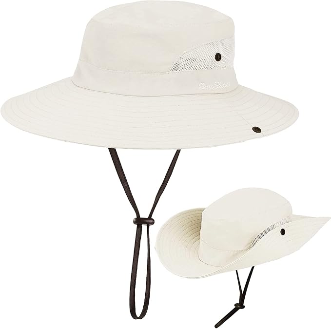 Sombrero femenino plegable de ala ancha para sol miniatura 2