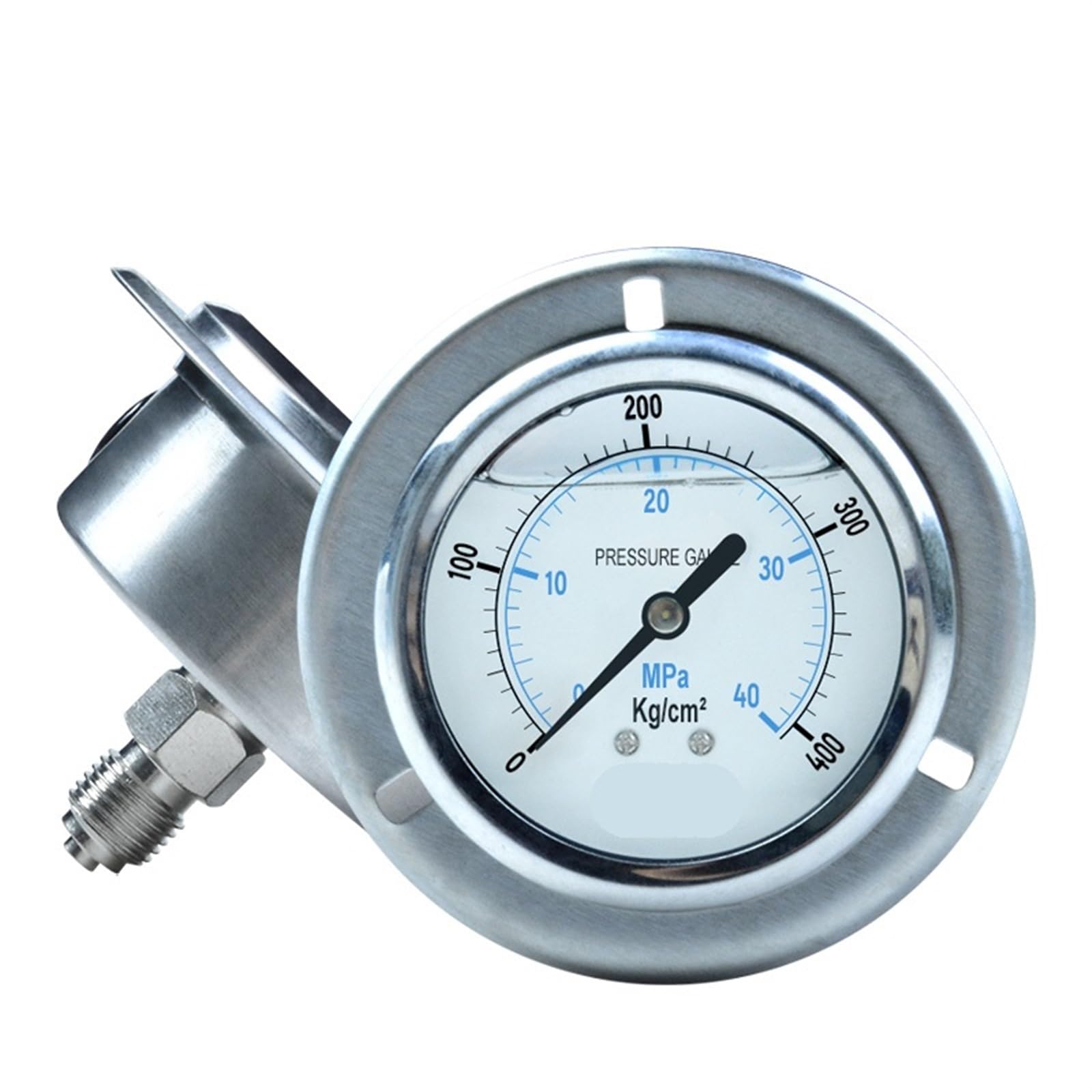 Manometro antivibrazione assiale 0-60Mpa Manometro Idraulico per Acqua, Olio e Aria in Acciaio Inox Resistente agli Urti con Filettatura G1/4 (Colore: 15pis, Dimensioni: 0-1,6Mpa)