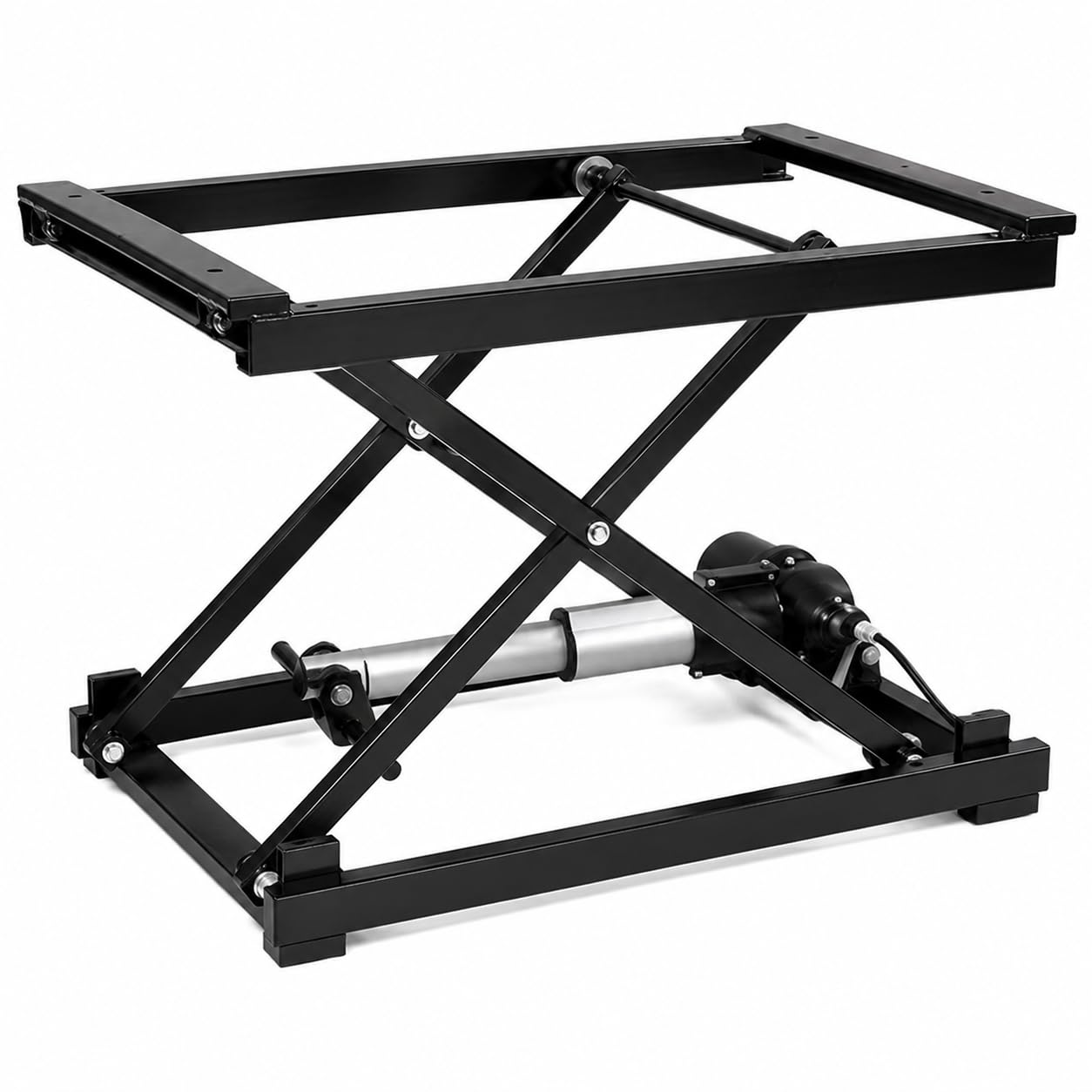Mesa elevadora de tijera eléctrica con control remoto inalámbrico, plataforma hidráulica ajustable para manejo de materiales, capacidad de 50 kg