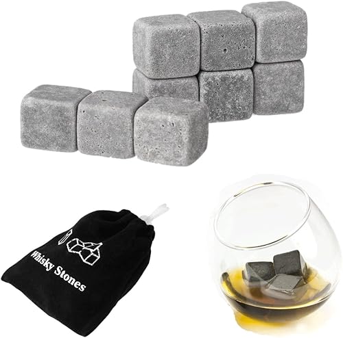 9 piezas (1 juego) bolsa de terciopelo para whisky rocas, piedras de whisky, piedra de cerveza, piedra de hielo de whisky, disponible en Yaxa Venezuela