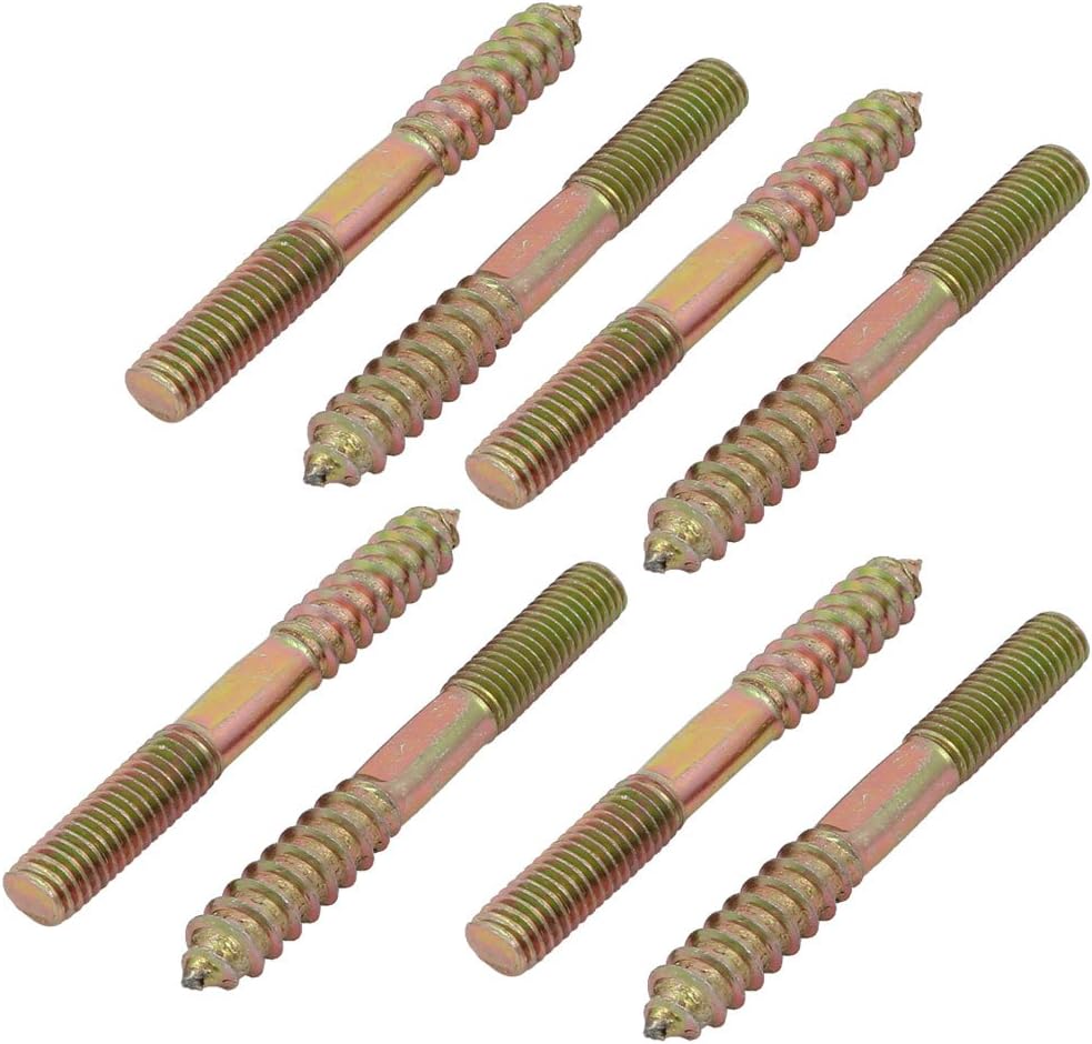 M8x70mm Carbon Home Hardware Steel Zinc Plated Self-Tapping Hanger Bolt 8pcs Model:80as25qo14