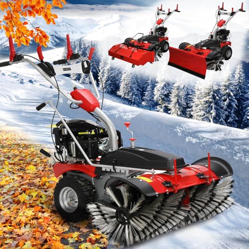 BRAST Kehrmaschine Benzin | Laubsammler Schneeschieber | XXL...