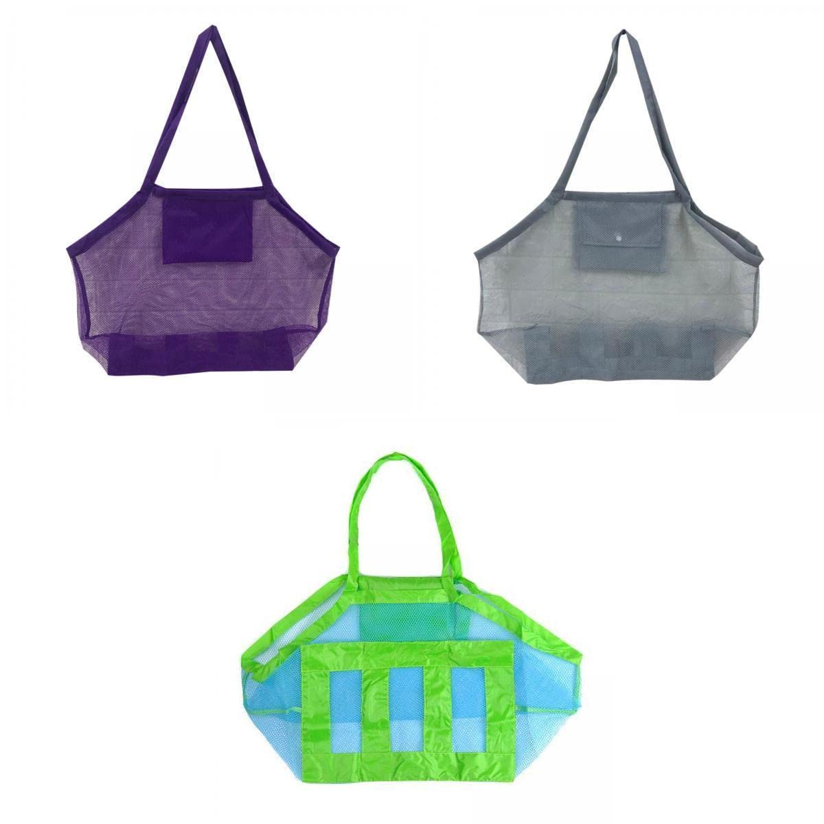 nivaa 3x Big Mesh Beach Bag Summer Swimming Pool Tote Carrying Toy Bag Foldable-picture-35