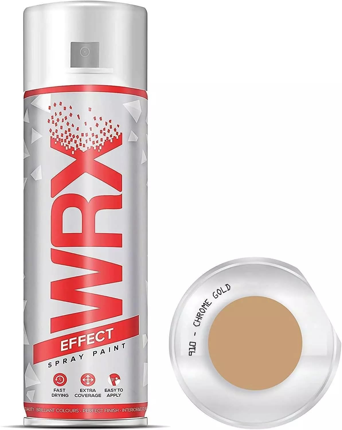 WRX Chrome Gold 910 Aerosol Spray Paint Multi Purpose Fast Dry 400ml (4)
