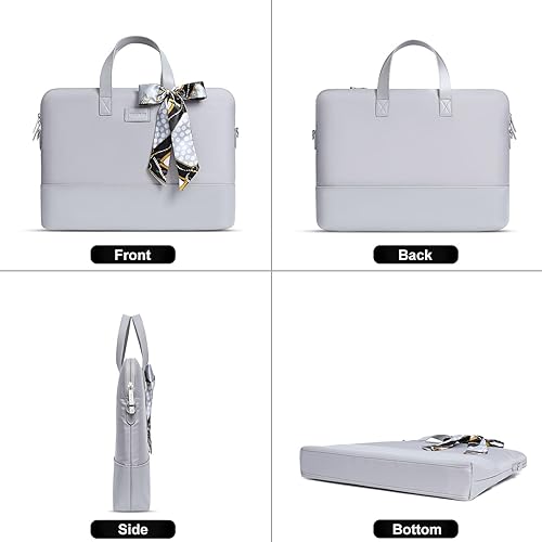 Miniatura 10 de MOSISO Bolsa para laptop para mujer, bolsa de computadora de 13.3 pulgadas compatible con MacBook, HP, Dell, Lenovo, Asus, Razer Notebook, bolsa de