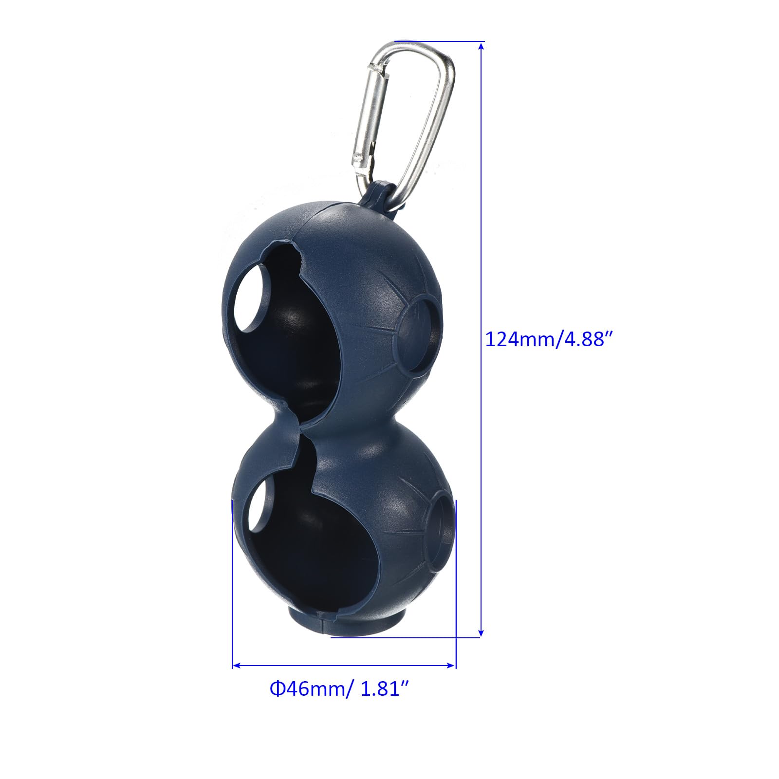 M METERXITY Golf Ball Holder - Silicone 2 Balls with Buckle, Easy Attachment to Bag, Apply to Golf Bag Belt (124 x 2mm, Blue) - Image 4