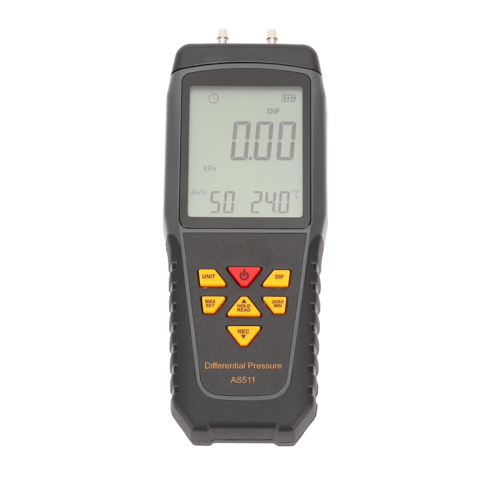 Naroote Differenzdrucktester, Digitales Messgerät, Präzise und Stabil für die Industrielle Gasmessung, ABS-Material