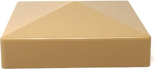 Miniatura 8 de Tapa para poste de valla de vinilo piramidal de plástico de 5 x 5 (5.000 in x 5.000 in), color negro o blanco, múltiples cantidades para postes de