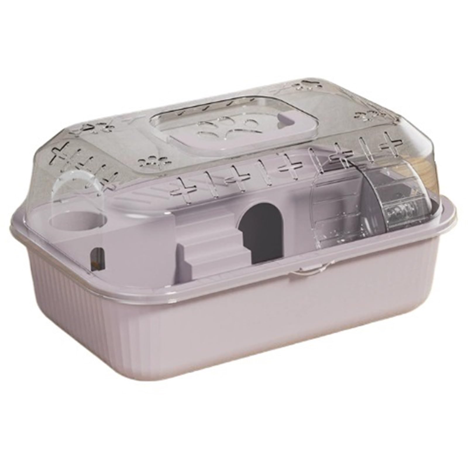 Caja de cría Jaula espaciosa for hámster, Villa acrílica, Interior, Oso Dorado, Nido for para Uso doméstico(Grey)