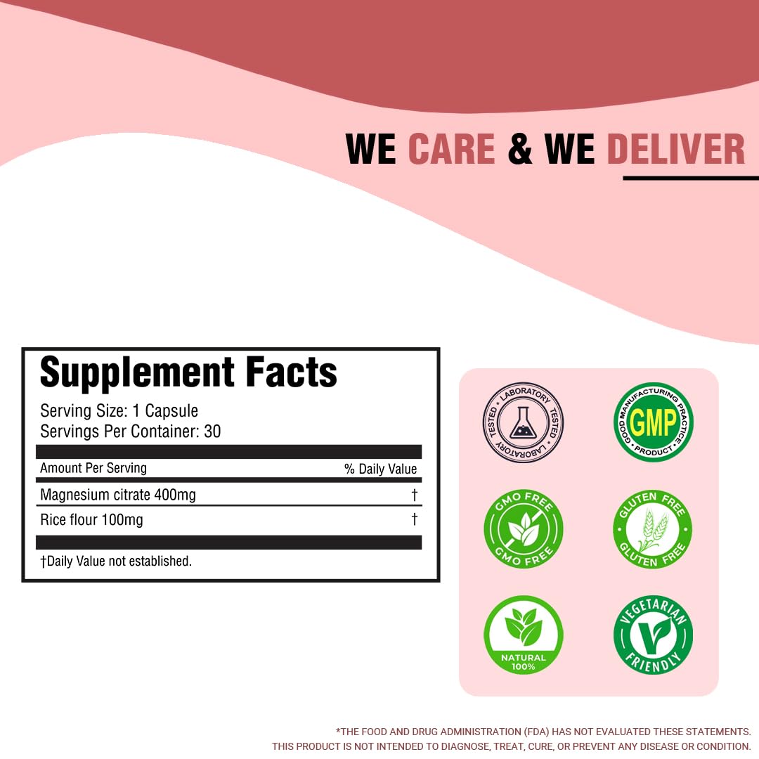iMeMyself Magnesium Citrate Capsules - 30 Count | Dietary Supplement for Daily Wellness — Amazon image 8