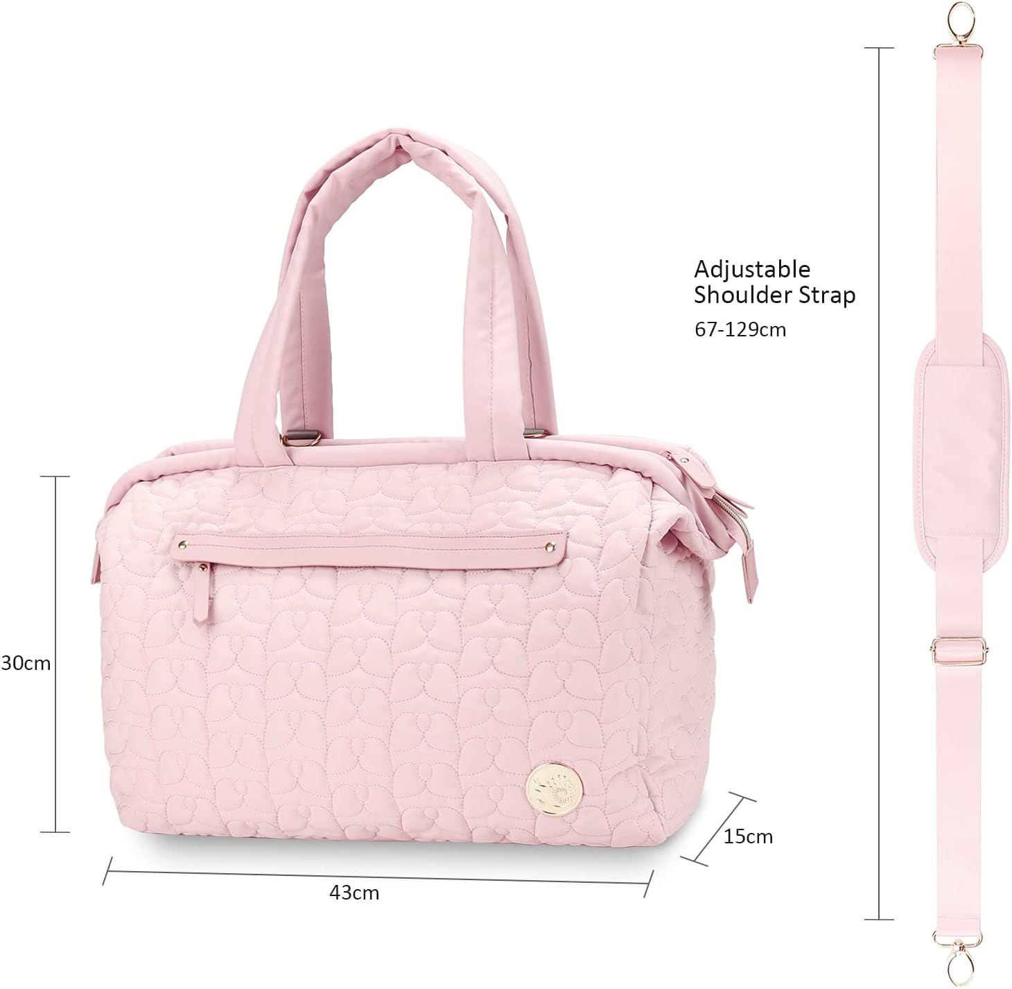 Diaper Quiltde Tote Large Mommy Maternity Bag Stroller Bag Upgrade Multi-Function with Adjustable Shoulder Strap