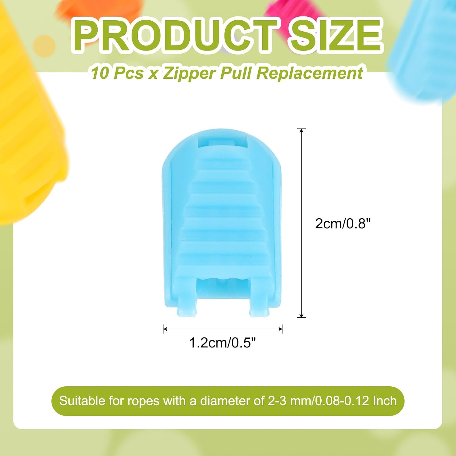 Zipper Pull Tabs Cord End Tips Plastic Shoelace End Clips Fit for Paracord Drawstrings Backpack Lanyard Loops