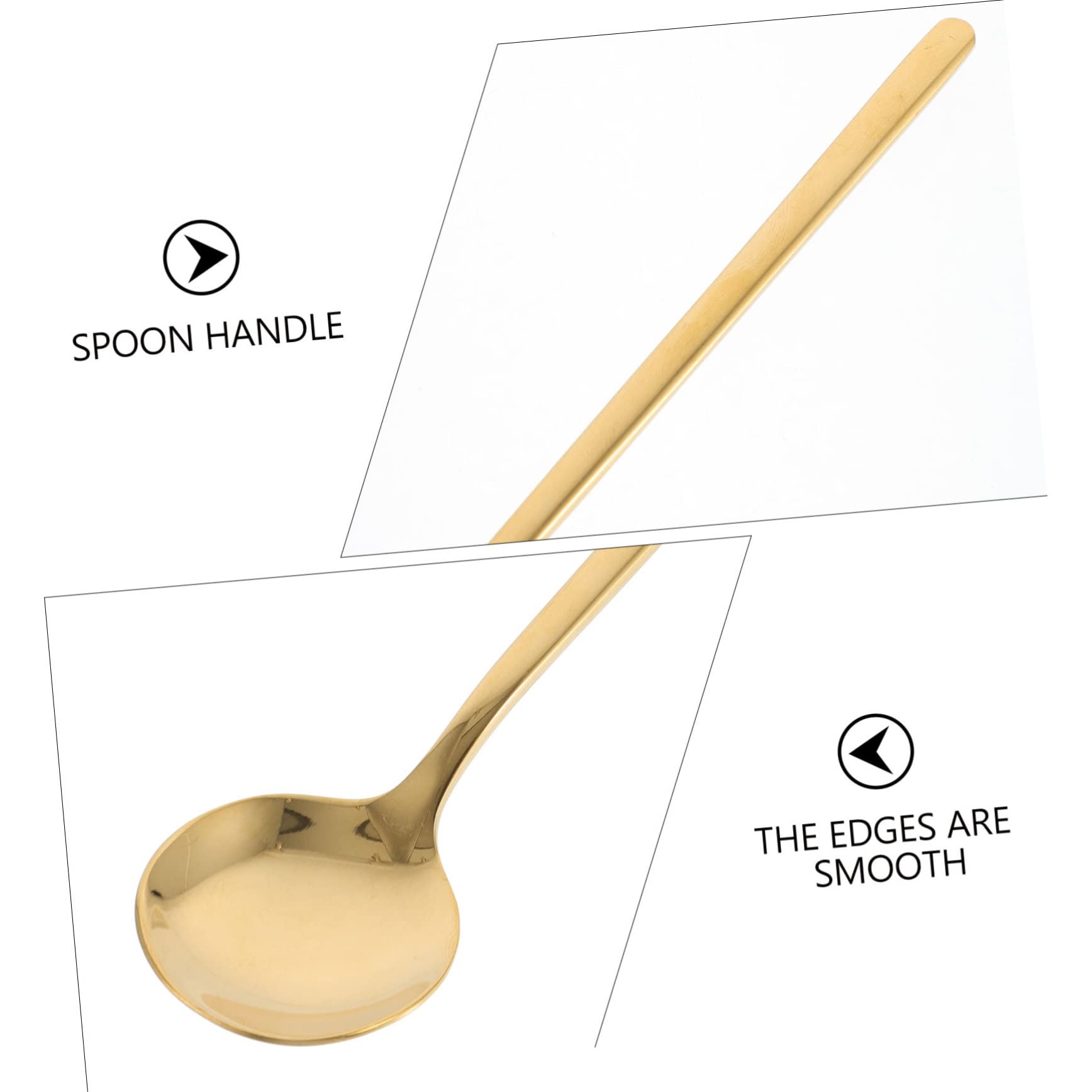 ABOOFAN 4pcs Coffee Spoons Elegant Dessert and Soup Spoons Creative Stirring Utensils and Classic Finish for Home and Kitchen Use