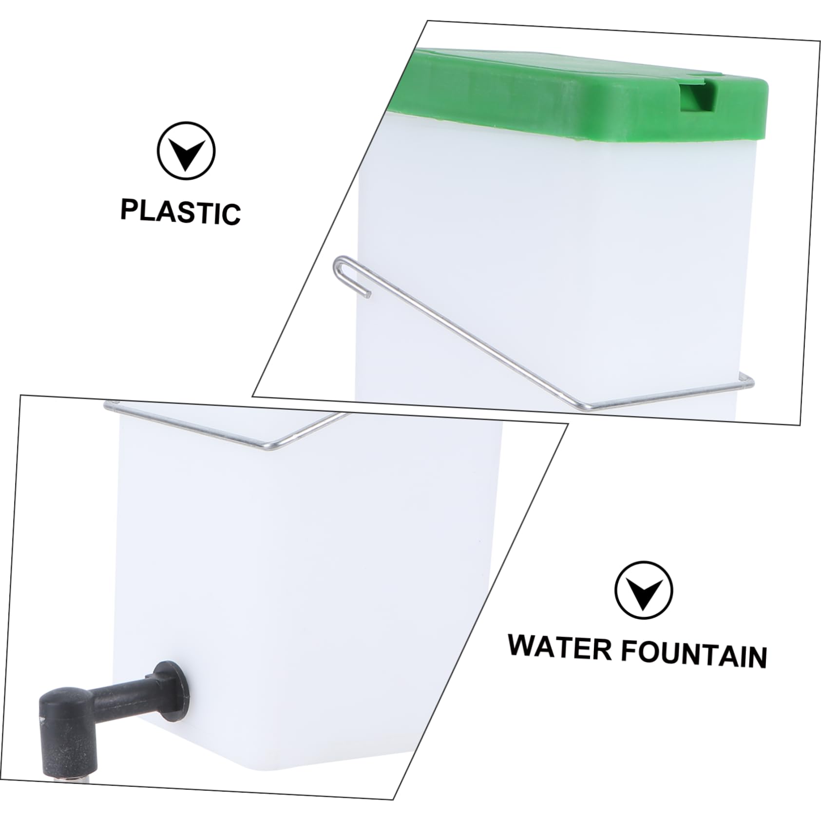 POPETPOP 3piezas Comedero Automático De Agua para Conejos Bebedero De Plástico Fuente De Agua para Jaula Diseño Sin Goteo y De Limpiar para Conejos y Animales