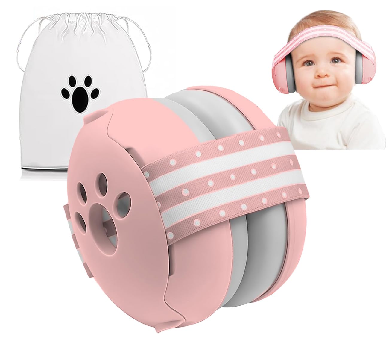 YingErTool Baby Ear Defenders, 25dB, Infant Headphones Noise Cancelling for 0-36 Months, Safe & Soothing Hearing Protection