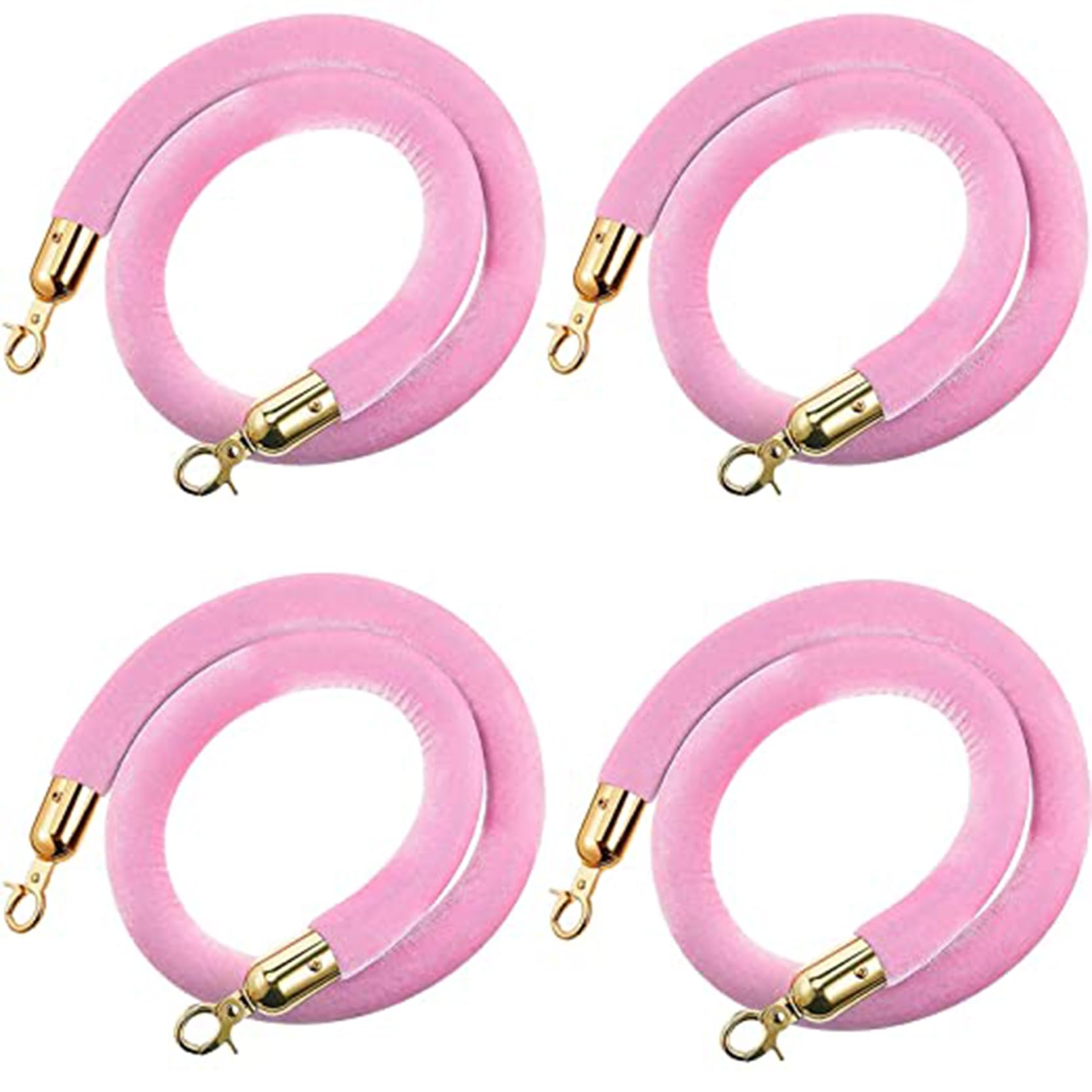 WQPMNYG Velvet Stanchion Rope with Polished Hooks for Crowd Control and Queue Management at Events