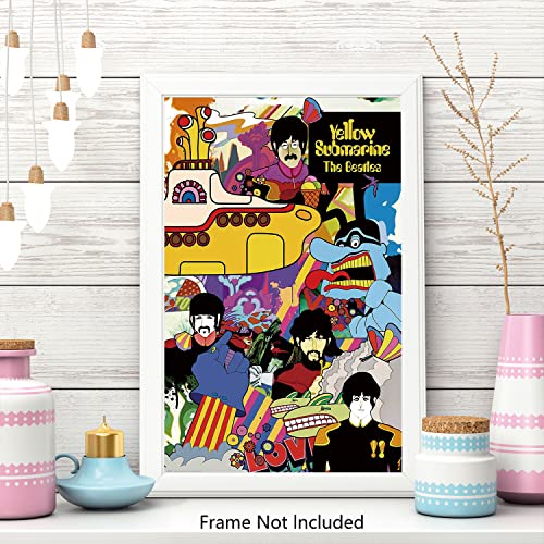 The Beatles - Yellow Submarine Poster sur Toile – 28x43cm – Affiche Sans Cadre (11×17) inch Cadeau - Les Beatles, Paul McCartney, John Lennon, RIngo Starr, George Harrison The Beatles - Yellow Submarine Poster sur Toile - 28x43cm - Affiche Sans Cadre (11x17) inch Cadeau – Image 6