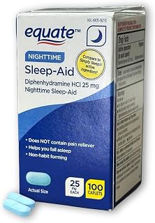 FUSION SHOP STORE Smart choices, meaningful life! Diphenhydramine 25mg- Nighttime Caplets, 100 Count (Pack of 1)