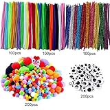 ♖ Creative Craft Pfeifenreiniger: Die Kunstpfeifenreiniger können gebogen und gedreht werden und durch Scheren zu verschiedenen interessanten und exquisiten Handarbeiten verarbeitet werden. Mit diesen farbigen Pfeifenreinigern können Kinder ihre Fantasie voll ausspielen, viele schicke Sachen machen und viel Spaß haben. Gleichzeitig ist es eine gute Chance, die Fähigkeiten der Kinder zum Anfassen und Brain Brain auszuüben, was für die intellektuelle Entwicklung sehr hilfreich ist.