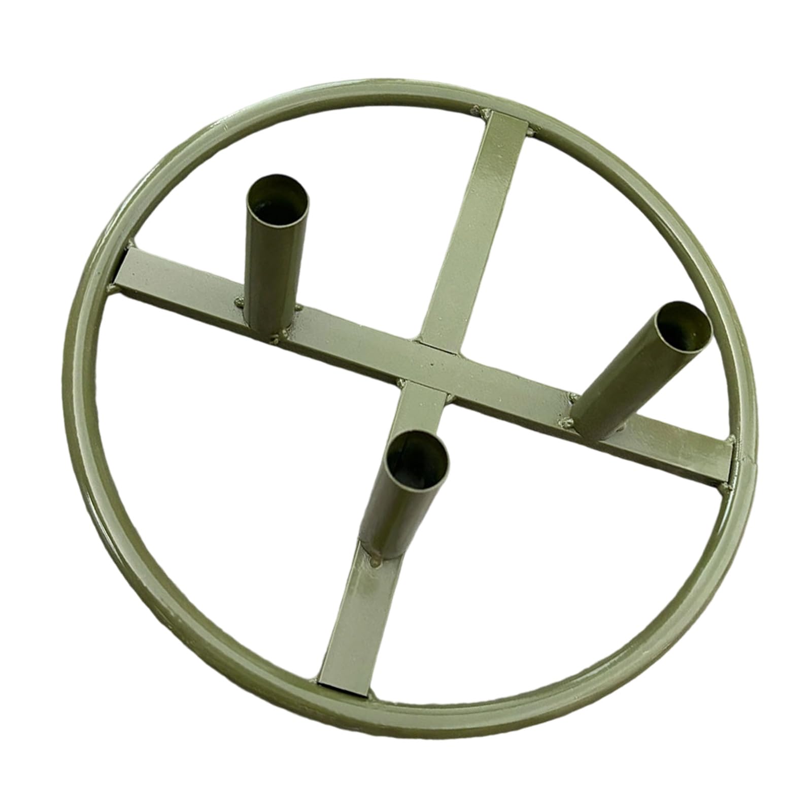 Qcbuegof Green Stable Iron Flower Display Stand Base For Floral Arrangement Standing On Floor In Wedding Or Formal Event Background