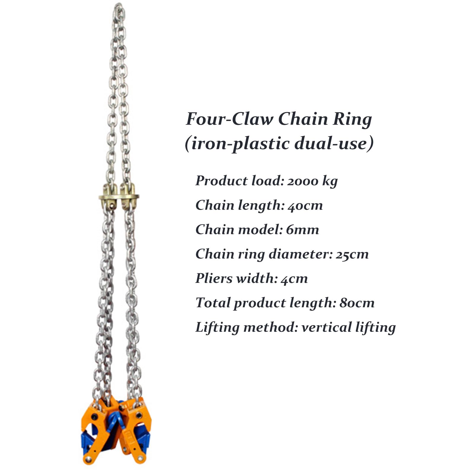 AZHANGYB Lifting Chains with Hooks 2 Ton, Lifting Chain Slings for Engine Chain Hoist Lifts, Chain Lifting Slings with 4 Leg Industrial Grab Hooks Heavy Duty Chain Hoist Lifts (A)