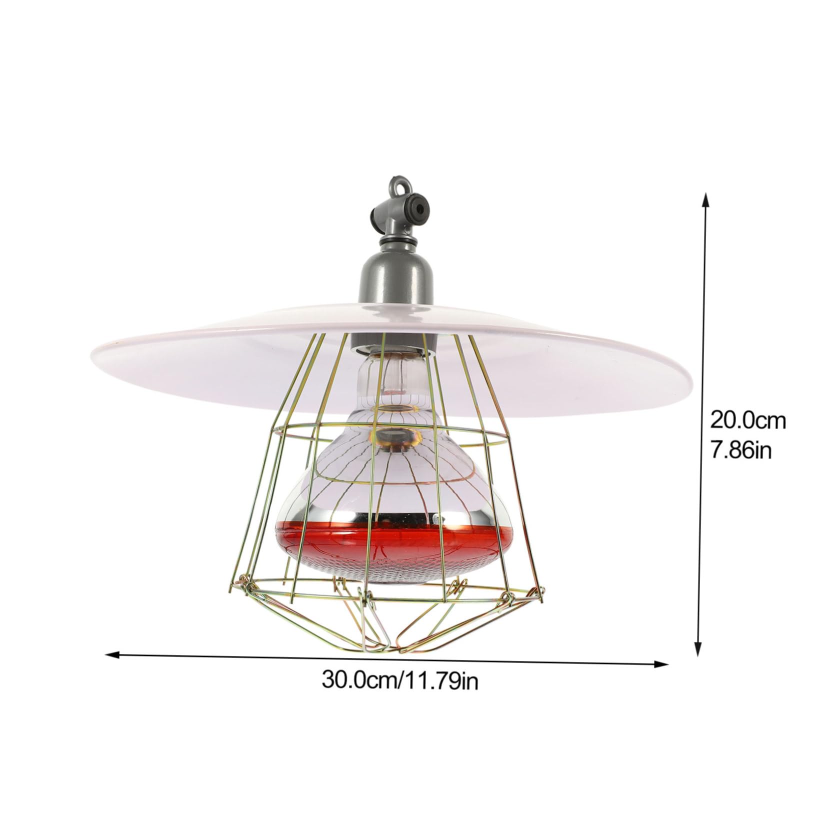 Luxshiny Lampada Riscaldante per Bestiame Coprilampada in Metallo Bianco Resistente ad Alte Temperature per Gabbie di Animali e Maialini in Spazi Interni Domestici Colore Casuale