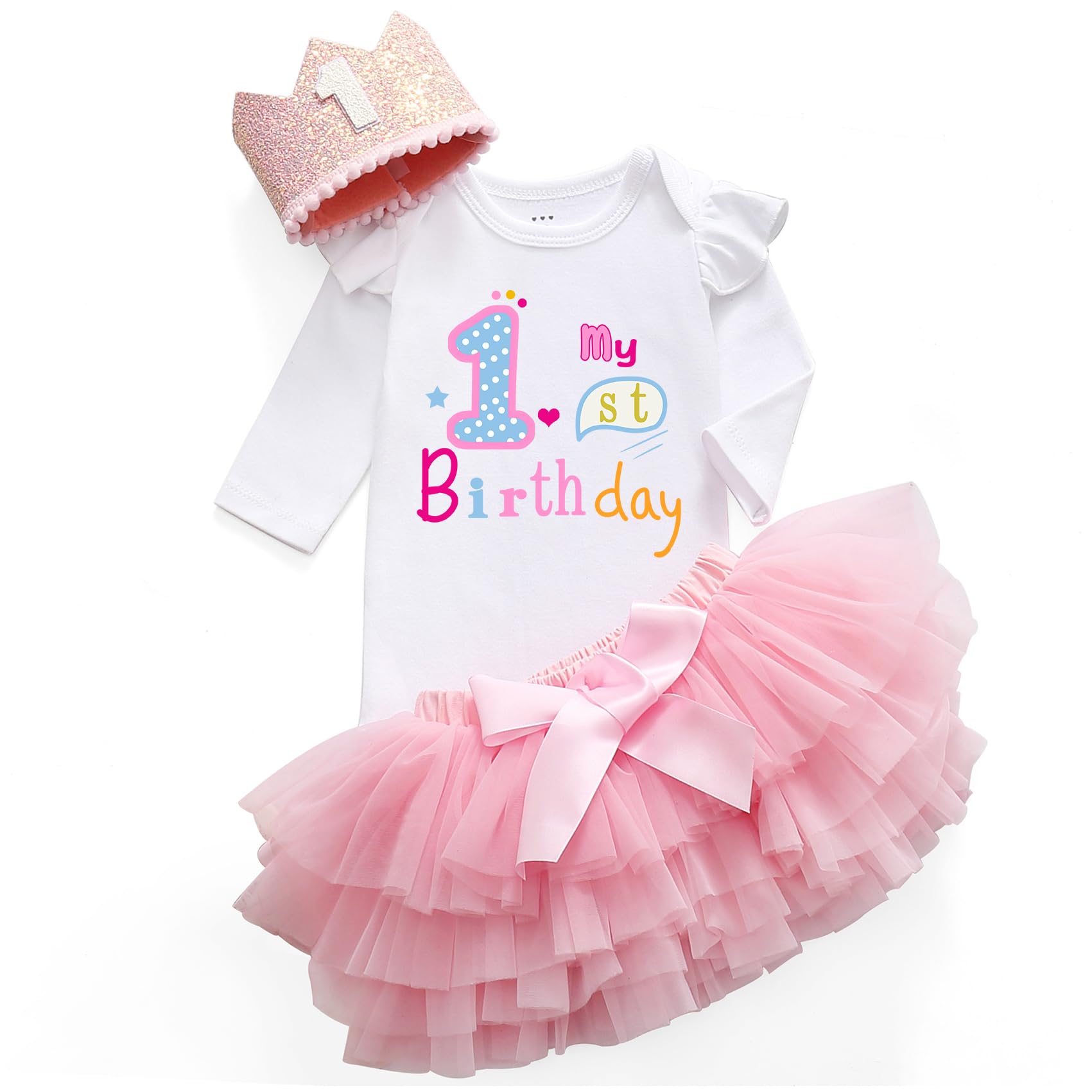 Babytriana セットアップ　1stbirthday Amazon.com: AXAZZNI My 1st birthday Baby Girl 1 year old dress one