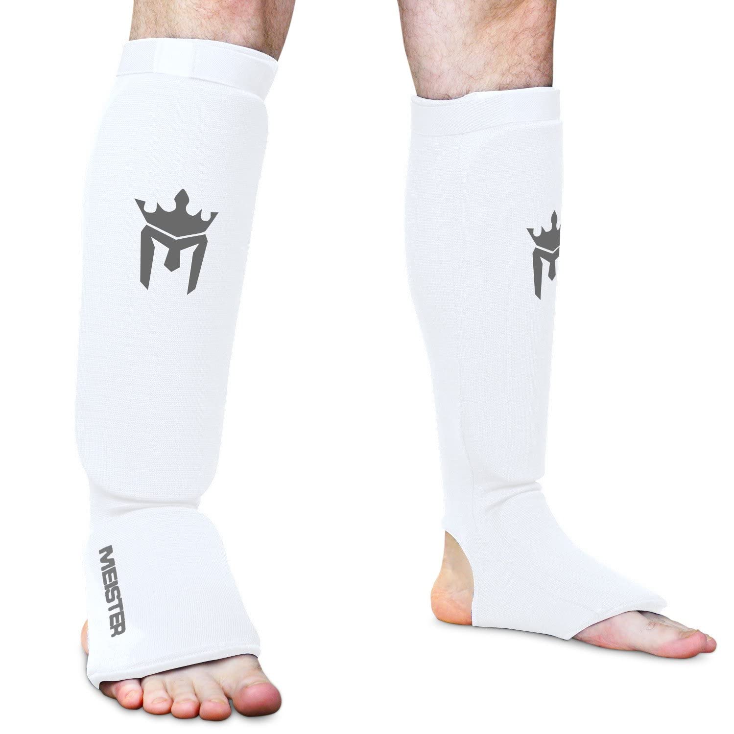 Meister MMA Elastic Cloth Shin & Instep Padded Guards (Pair)