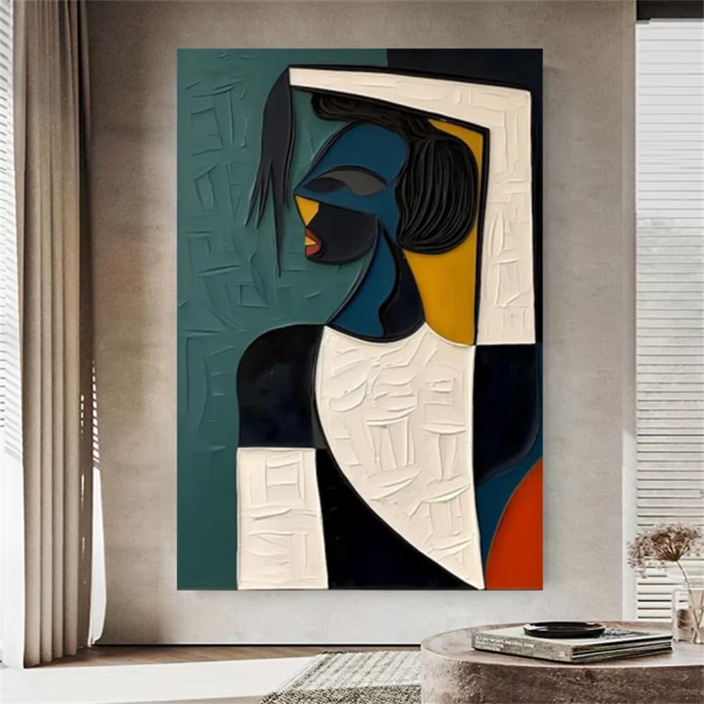 DFZEWKI Painting Bohemian Girl Wall Art Decorative Artwork, for Living Room Home Decor(60x80cm(24x31in)/No frame)