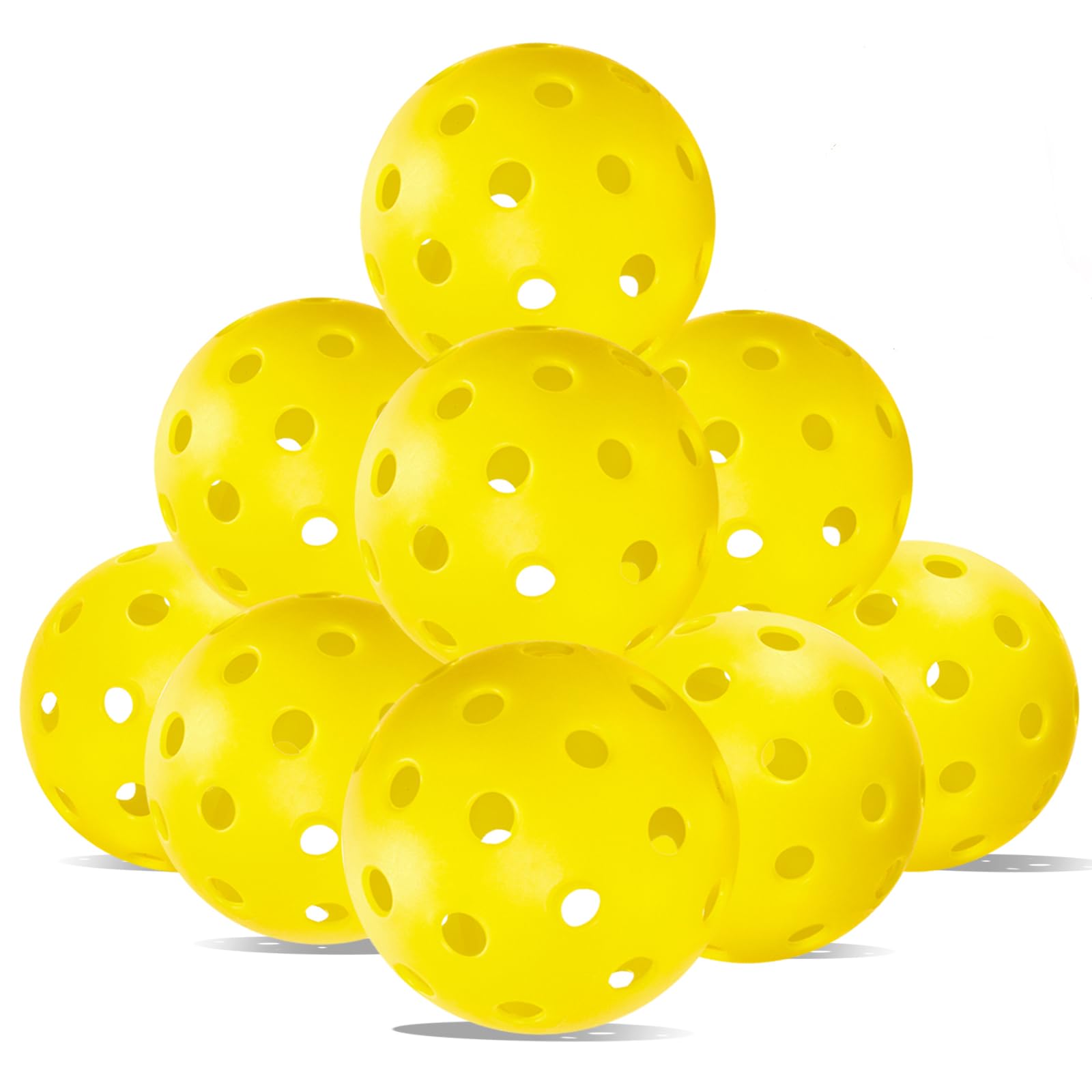 Outdoor Pickleballs, 12 Pack Pickle-Balls with Mesh Bag, Meet USAPA Standard 40 Holes, Accessories for Pickleball Paddle Set Sport Outdoor Play Balls, High Elasticity & Durable (Yellow)-image-48