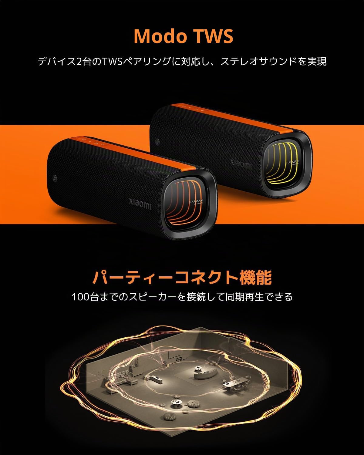 Xiaomi Sound Party Caixa de Som Bluetooth 50W Preta, À Prova d
