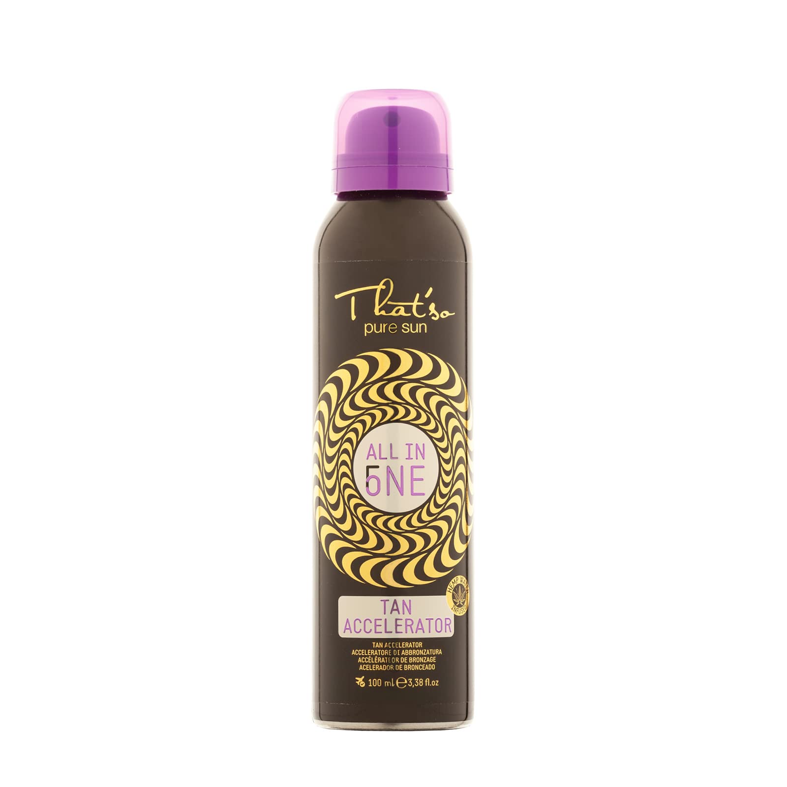 That'so All in One - Acceleratore di Abbronzatura Naturale - Effetto Ultrarapido - Con pratico Erogatore Spray - Efficace al Sole e nei Lettini Solari - Favorisce produzione Melanina - 100 ml