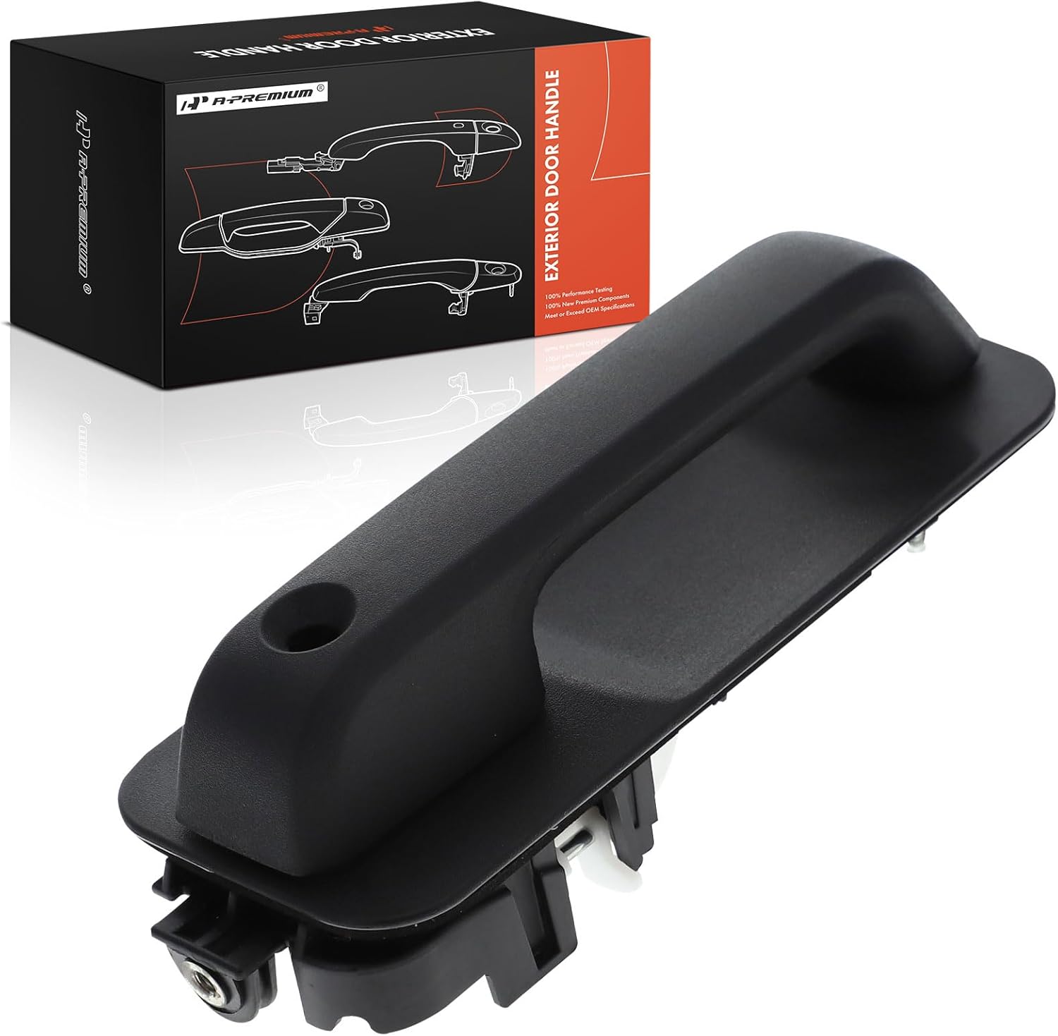 A-Premium Front Left Driver Side Exterior Door Handle with Keyhole Compatible with Ford F-150 F150 2015-2020, Without Passive Entry, Textured Black, Replace# FL3Z-1522405-AA