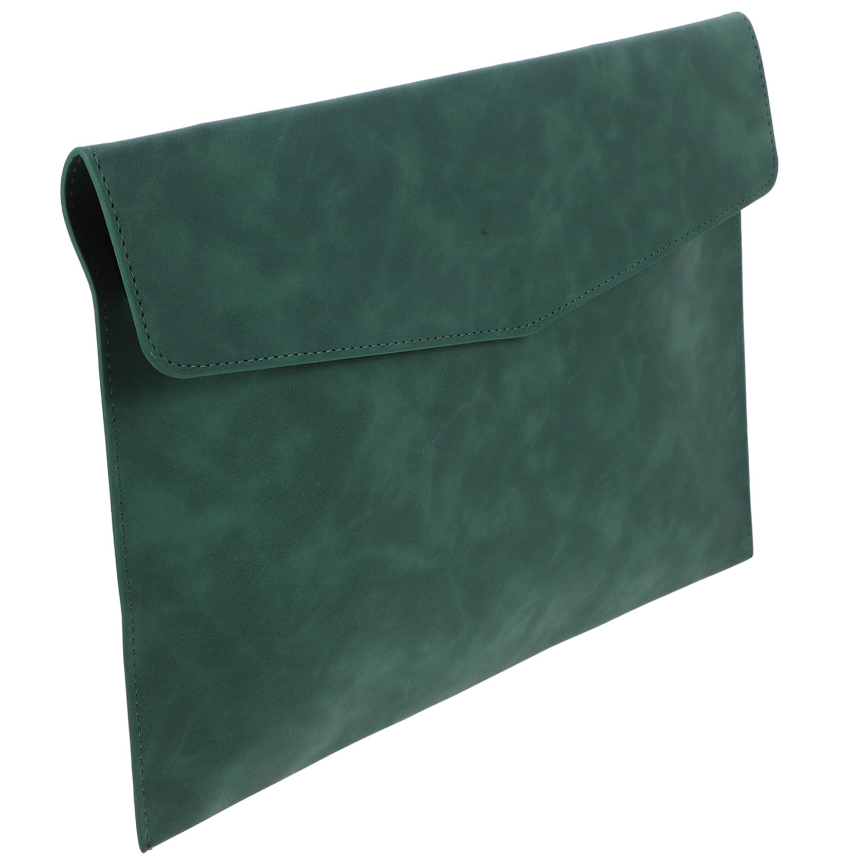 EXCEART Portadocumentos A4 De Piel Sintética Verde Botones, Organizador De Archivos y Carpetas Bolsillos, Bolsa Portátil Para Documentos Oficina y Escuela