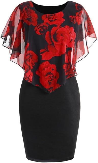 amazon plus size red dress