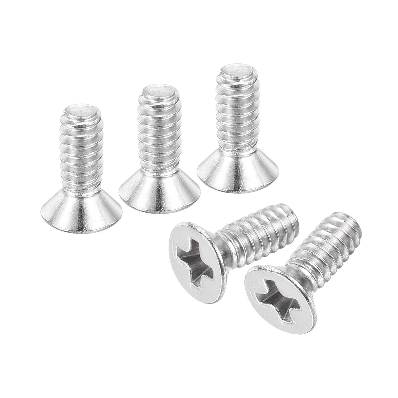 QUARKZMAN 30 Pezzi Viti A Testa Svasata Phillips A Croce #6-32x3/8 Pollici Bulloni Di Fissaggio In Acciaio Inossidabile 304 Argento Per Prese A Parete E Riparazioni Domestiche