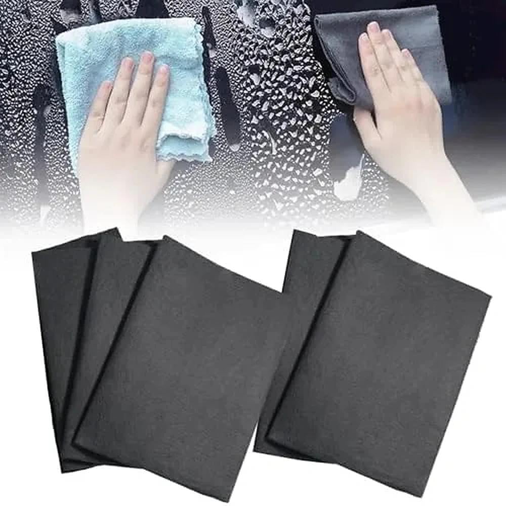 Thickened Magic Cleaning Cloth Reusable Magic Cleaning Cloth Streak Microfiber Cleaning Cloths for Glass TV Screens Car Gray-5pcs